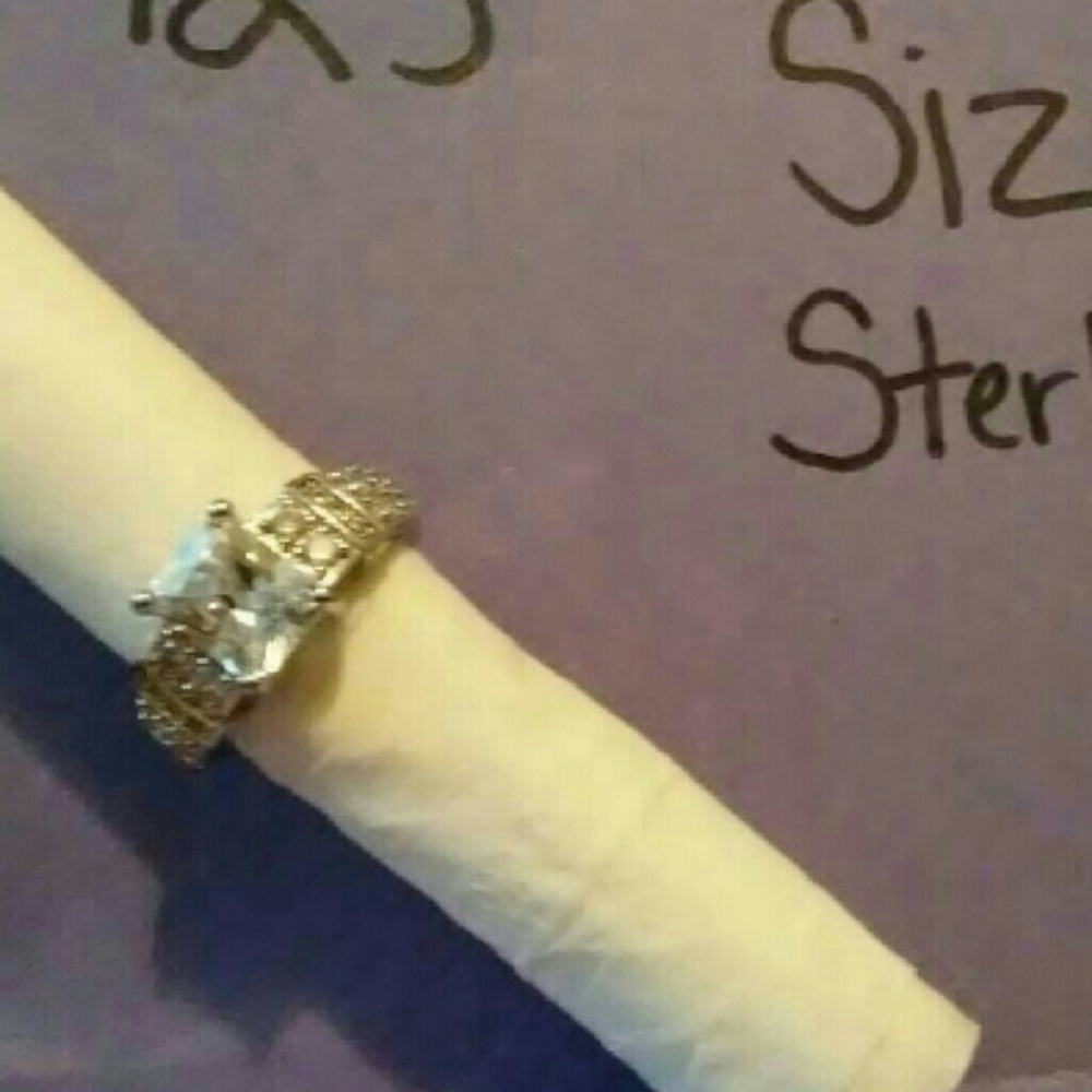 Sterling Silver Engagement Ring